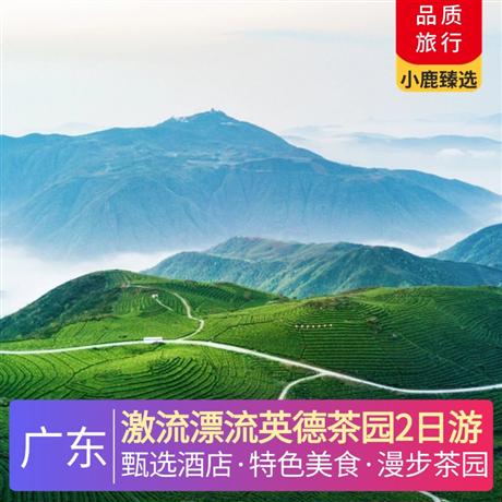 激流漂流英德茶园2日游<深圳出发>五钻英德栖湖酒店，寻味《英红茶香宴》，漫步英德茶趣园