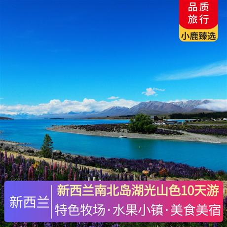 新西兰南北岛湖光山色10天游在参天的红杉林中休闲徒步，在天然氧吧中感受这片森林的壮观